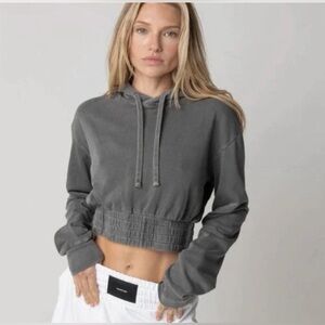 TALENTLESS Charcoal Cropped Hoodie